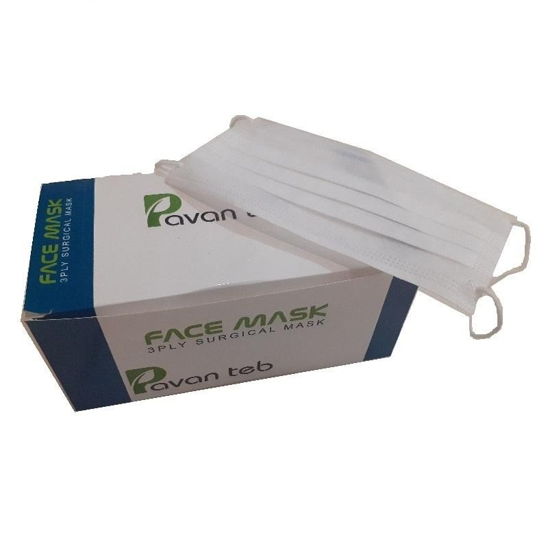 ماسک تنفسی سه لایه پاوان طب بسته 75تایی (ارسال رایگان)