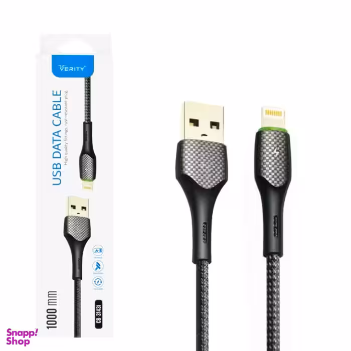 کابل تبدیل USB به لایتنینگ وریتی مدل CB-3143i 1m طول 1 متر