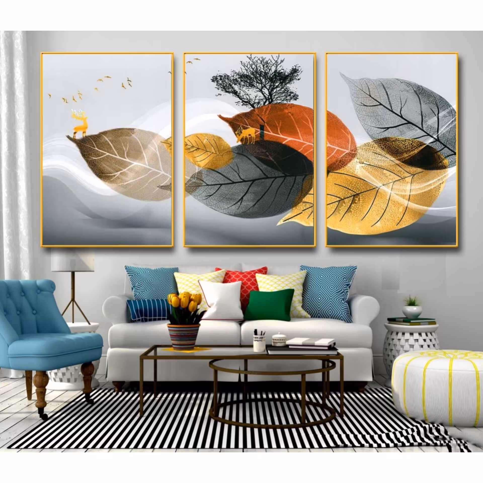 تابلو دکوراتیو 3تیکه ک749