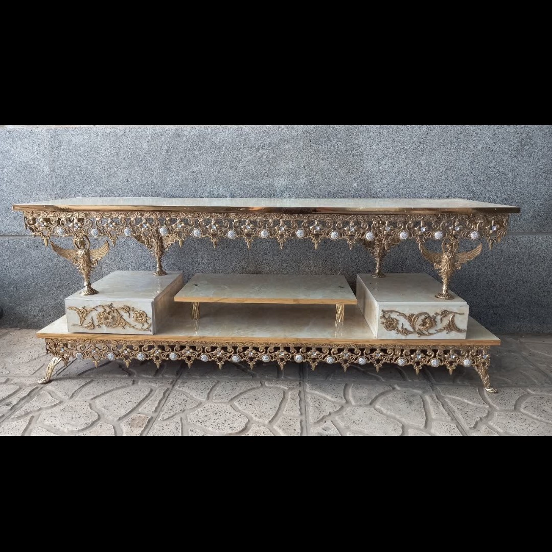 میز تلویزیون برنز  سایز 140  ورق هایگلاس