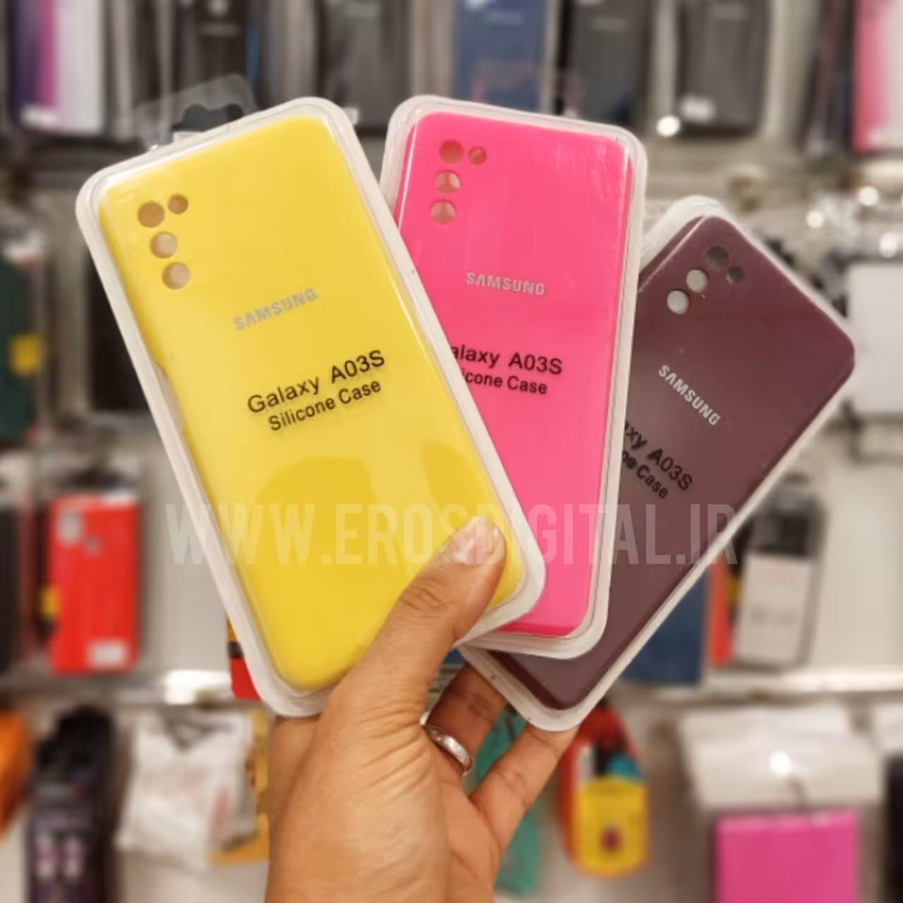 قاب سیلیکونی Samsung Galaxy A03s (سیلیکون اصل) - صورتی