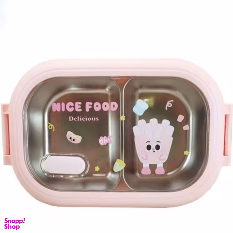 لانچ باکس فانتزی مدل دو قفله طرح عروسکی کد 102