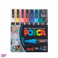 ماژیک رنگ آمیزی یونی بال مدل POSCA 3M بسته  8 عددی
