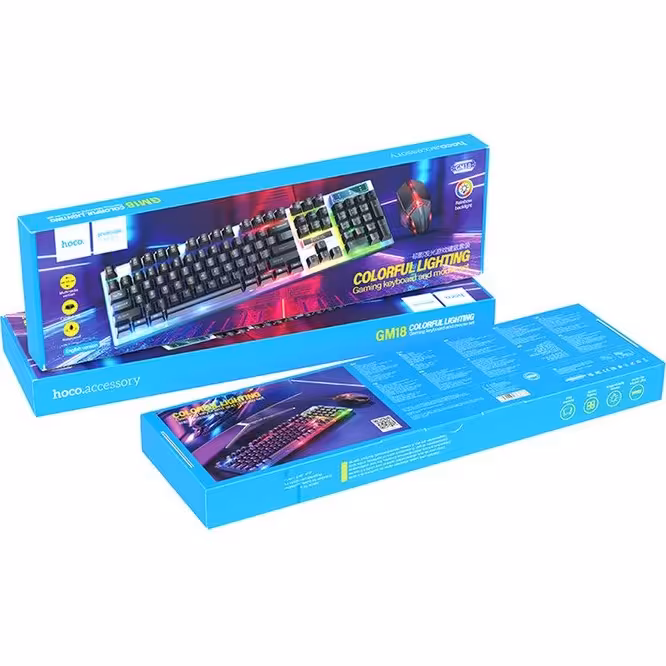 کیبورد و ماوس گیمینگ سیمی هوکو GM18