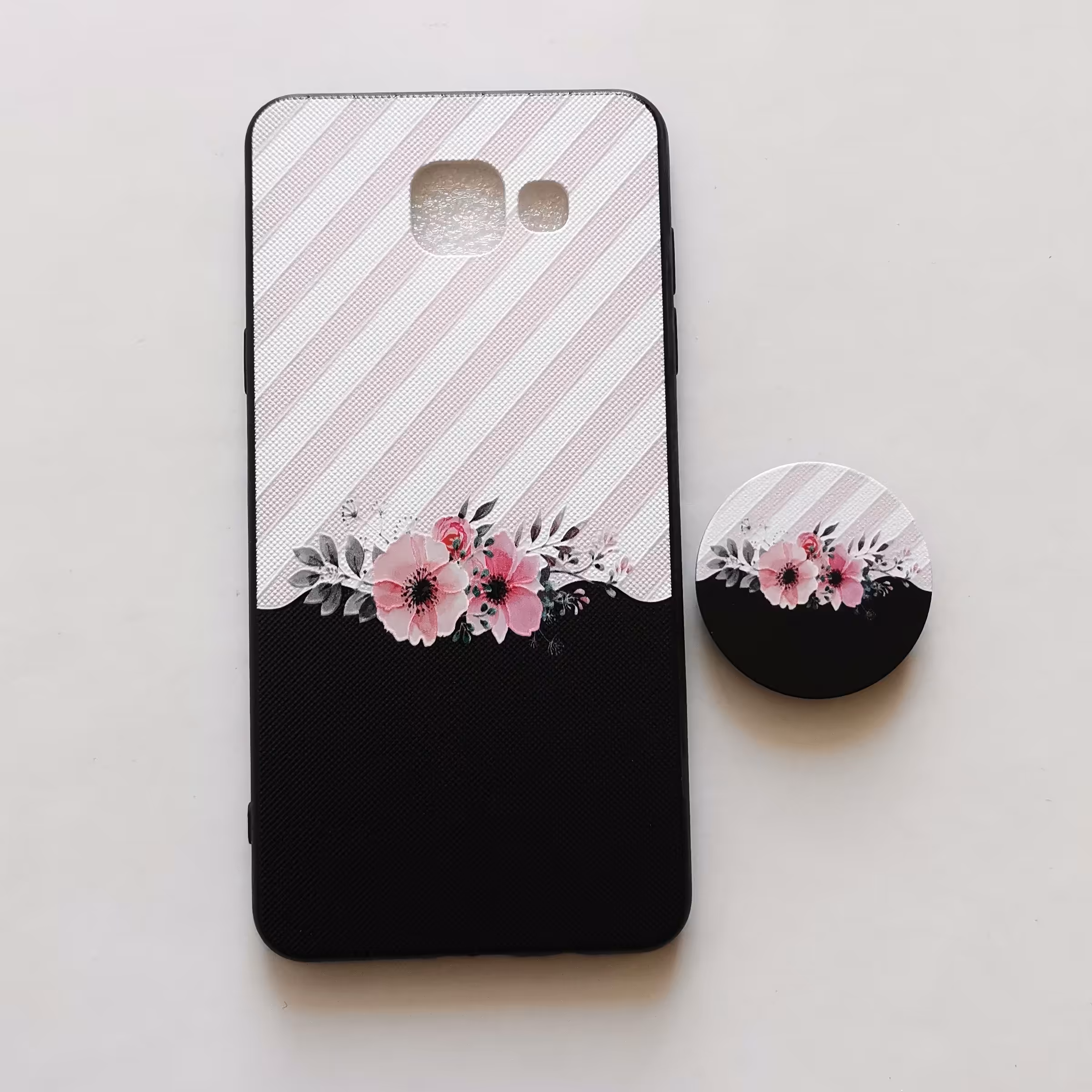 قاب طرحدار پاپ سوکت دار  گل گوشی سامسونگ A5 2016 یا A510