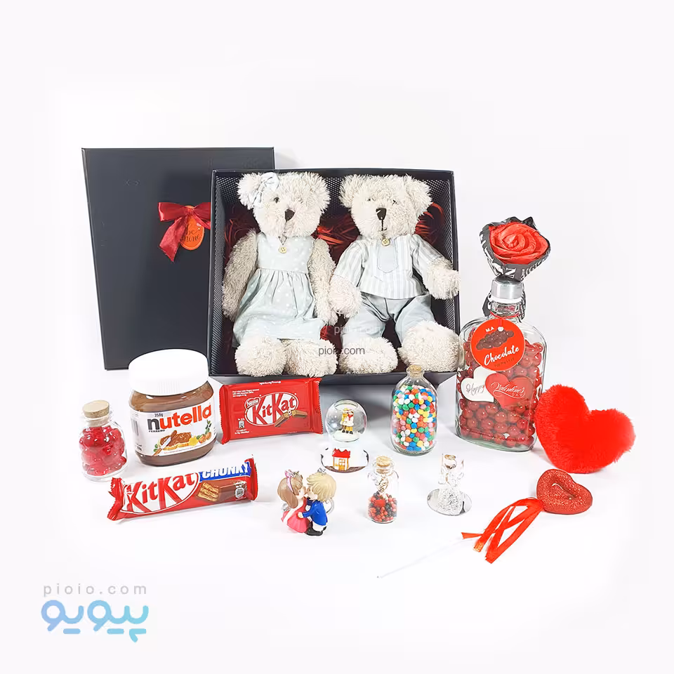 کادو لاکچری روز ولنتاین با عروسک خرس زوج
