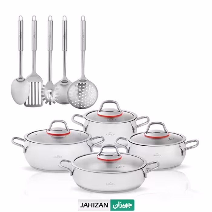 سرویس قابلمه استیل 13پارچه کاراجا مدل امیرگان کد0671
