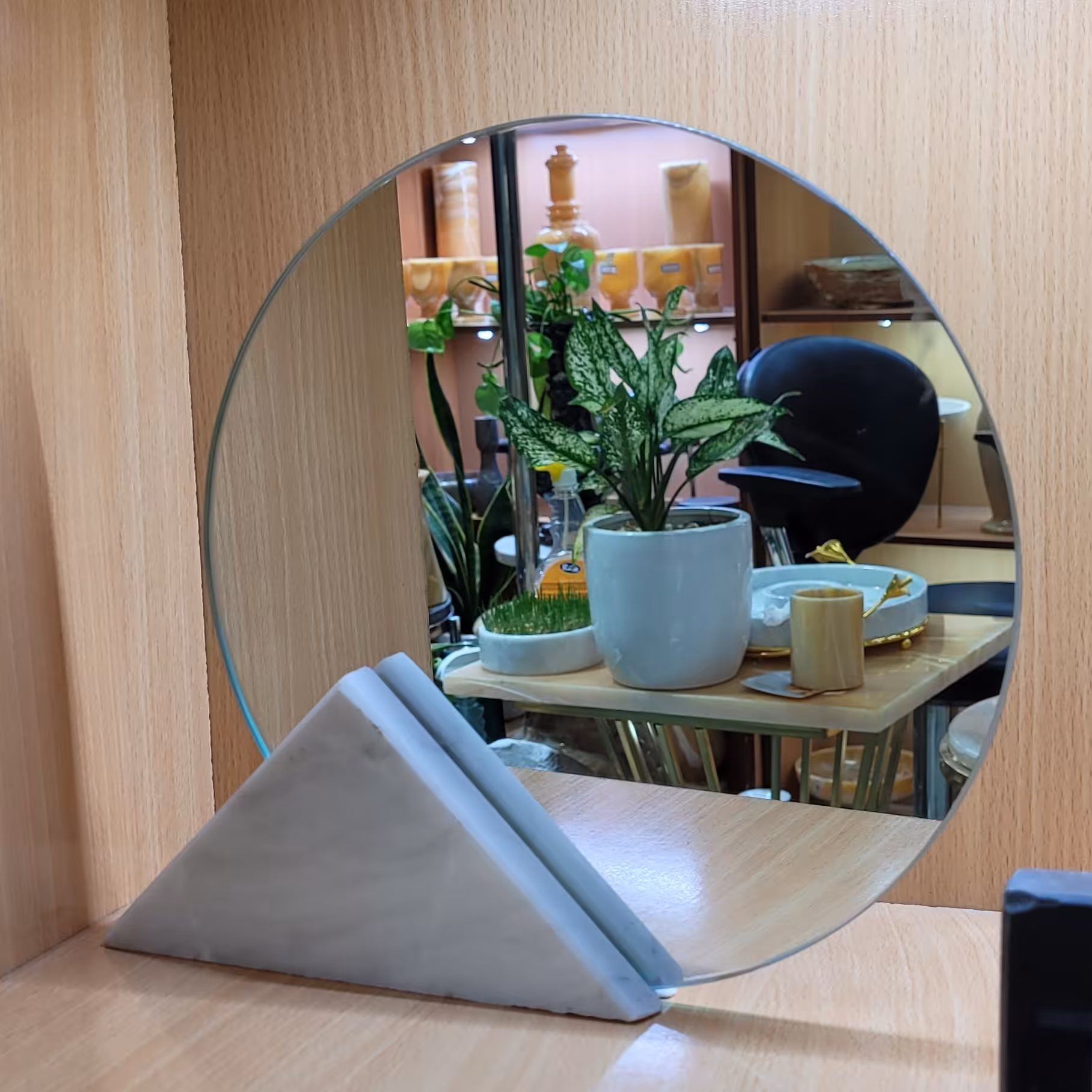 آینه سنگی ، مناسب سفره هفت سین عید نوروز ، کیفیت ساخت بالا،سنگ طبیعی ازناء