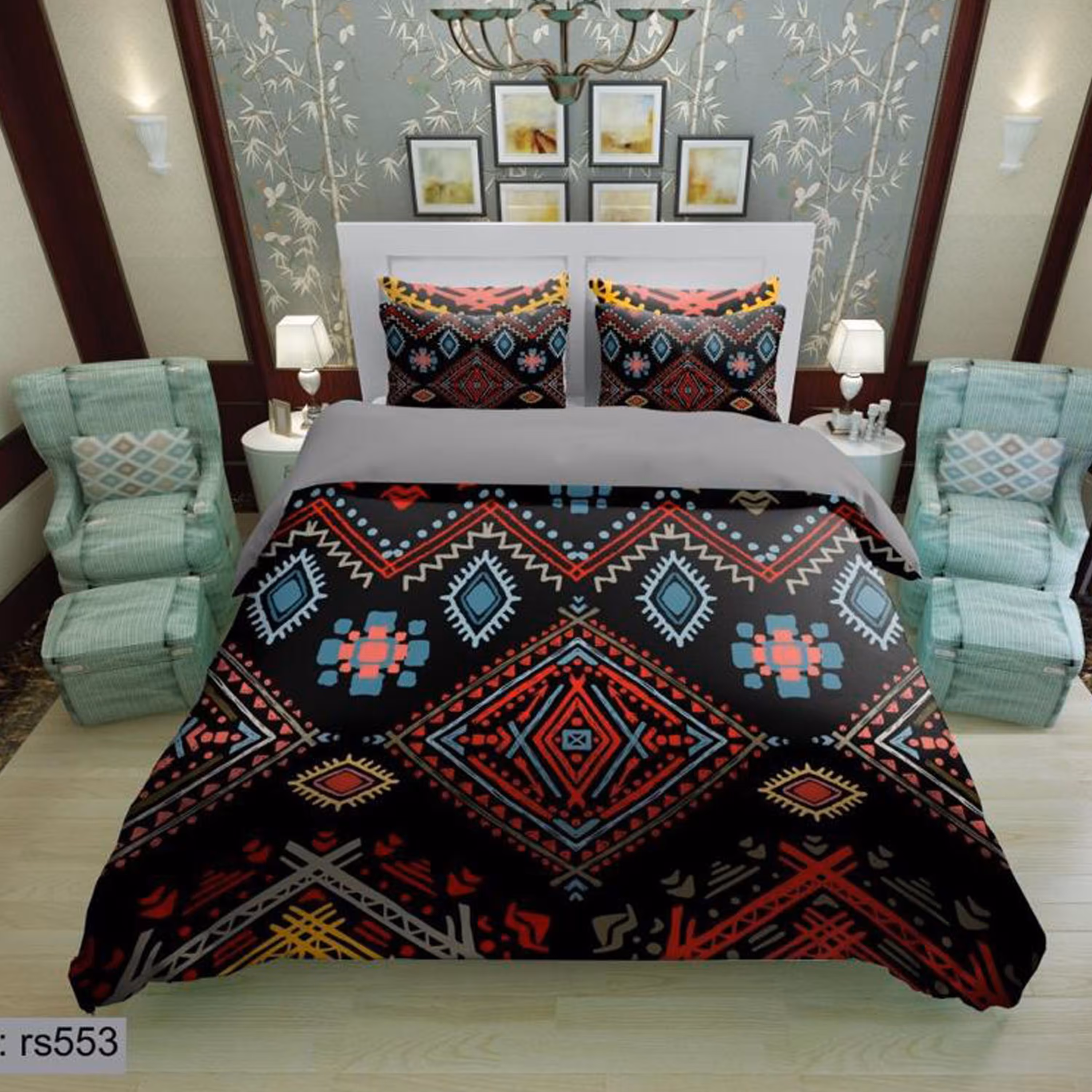 سرویس روتختی 1 نفره تنسل چاپی برندترک لند (Turk Land)  کد rs 553