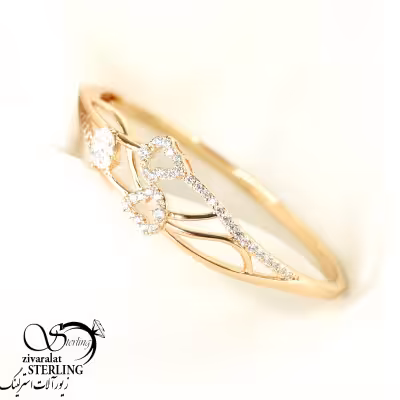 دستبند ژوپینگ النگویی نگین اتمی کد 10312