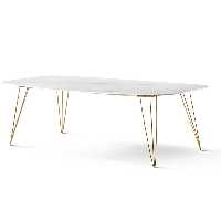 میز ناهارخوری 6 نفره سان هوم  رویه سرامیکی پایه مشکی مدل W1205L