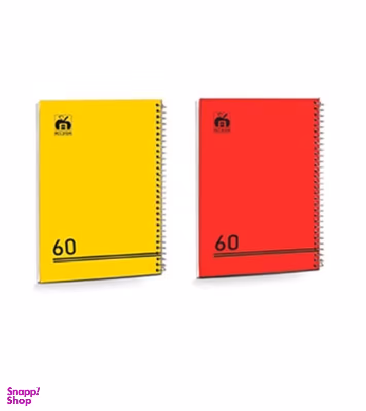 دفتر 60 برگ سیمی طلقی ساده در 9 رنگ کد 7684