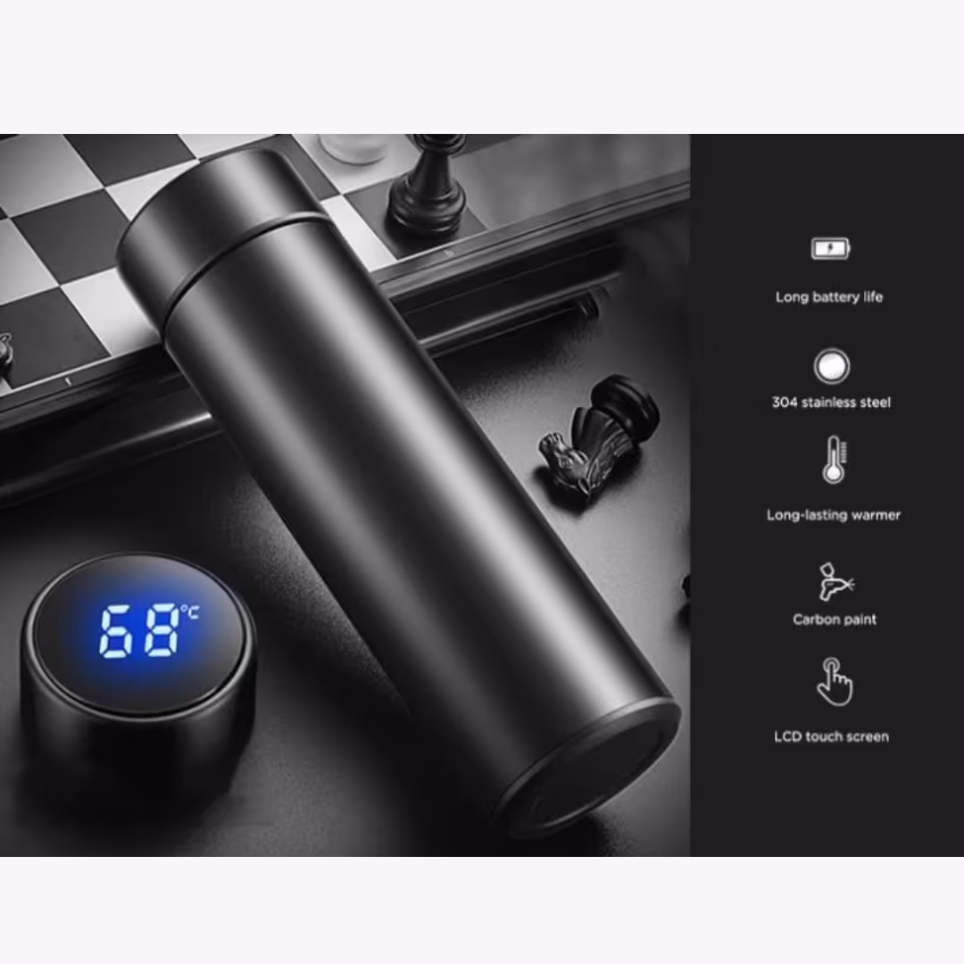 فلاسک دماسنج دار دیجیتال  آبی رنگ