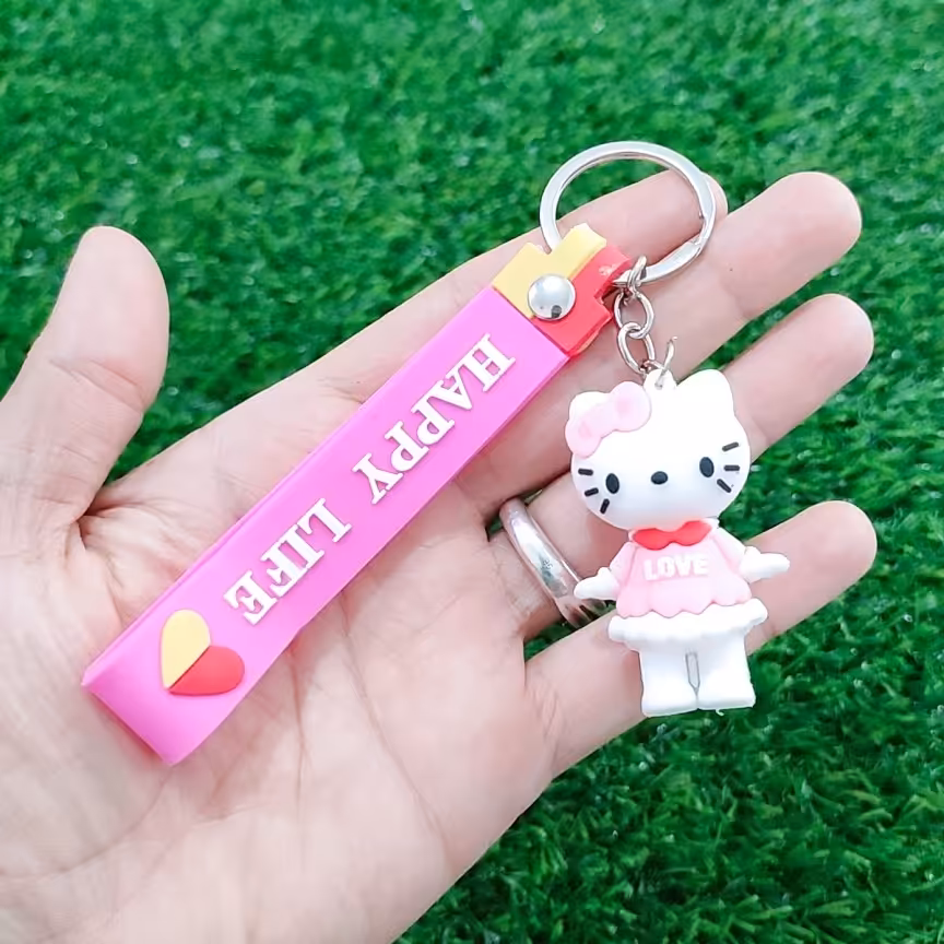 جا کلیدی فانتزی کیتی-سرکلیدی یا جاسویچی آویز کیف و کوله سیلیکونی ضد آب