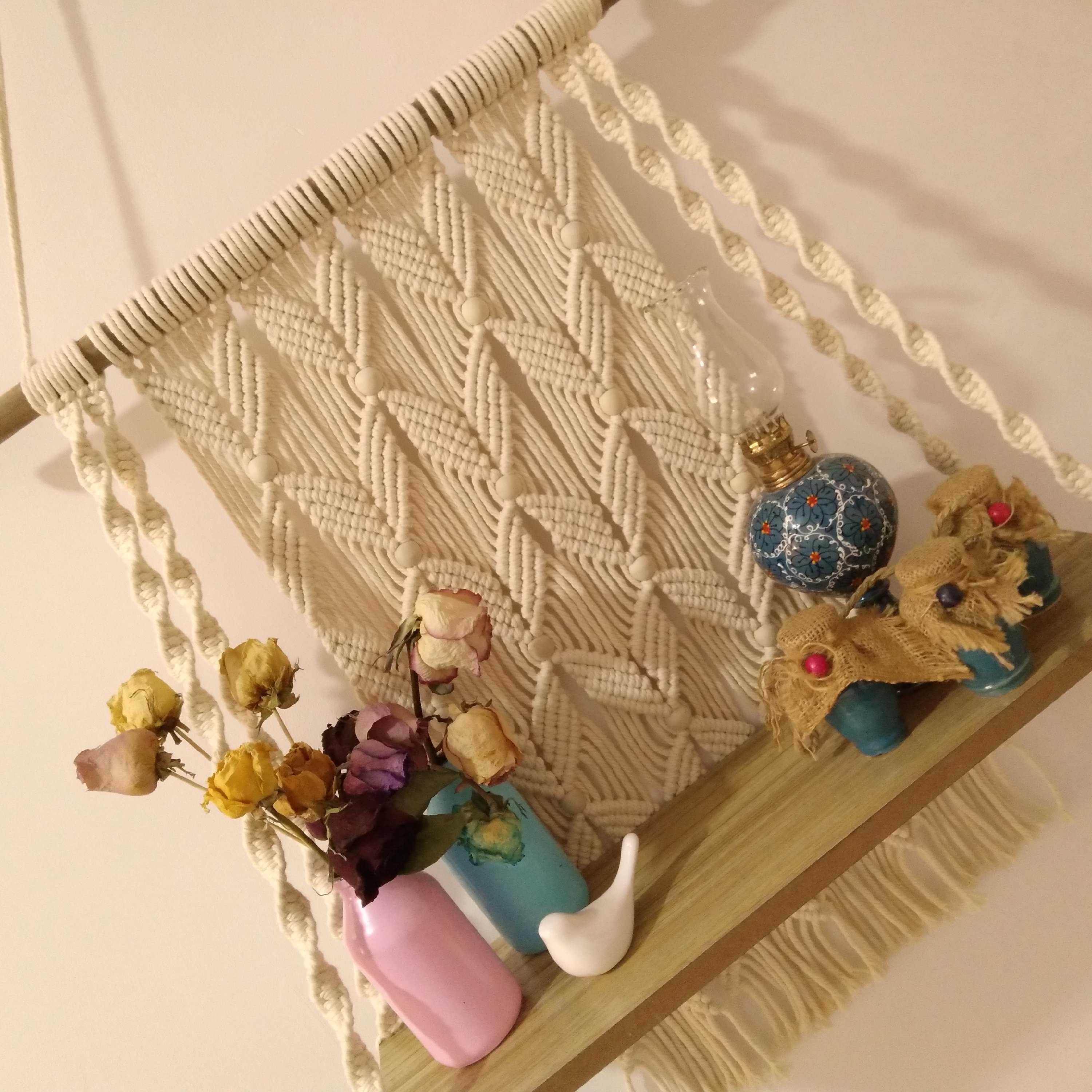 شلف زیبا و پرکاربرد مکرومه