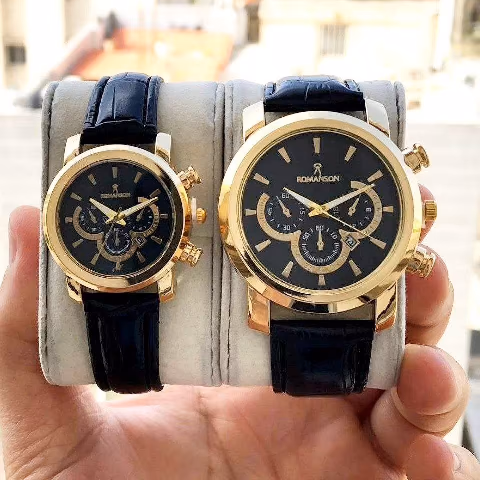 ساعت ست بندچرم مشکی وقهوه ای زنانه ومردانه 