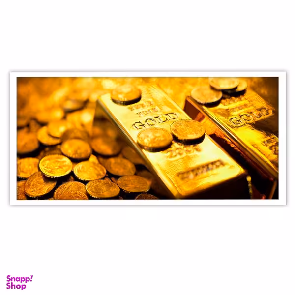 تابلو بکلیت طرح شمش و سکه طلا مدل W-11413