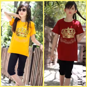 تیشرت شلوارک تاج پولکی