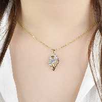 گردنبند کلاسیک طرح طلا ژوپینگ با زنجیر ژوپینگ کد 9570