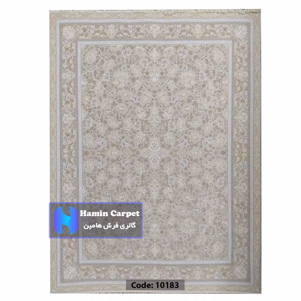 فرش 12 متری 1200 شانه تراکم 3600  نخ اکلریک گل برجسته کد AR10183
