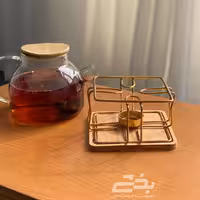 پایه وارمر مربع طلایی بست