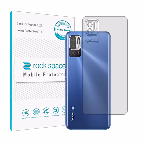 گلس محافظ پشت گوشی شیائومی Redmi Note 10 5G مدل نانو هیدروژل شفاف برند راک اسپیس کد S