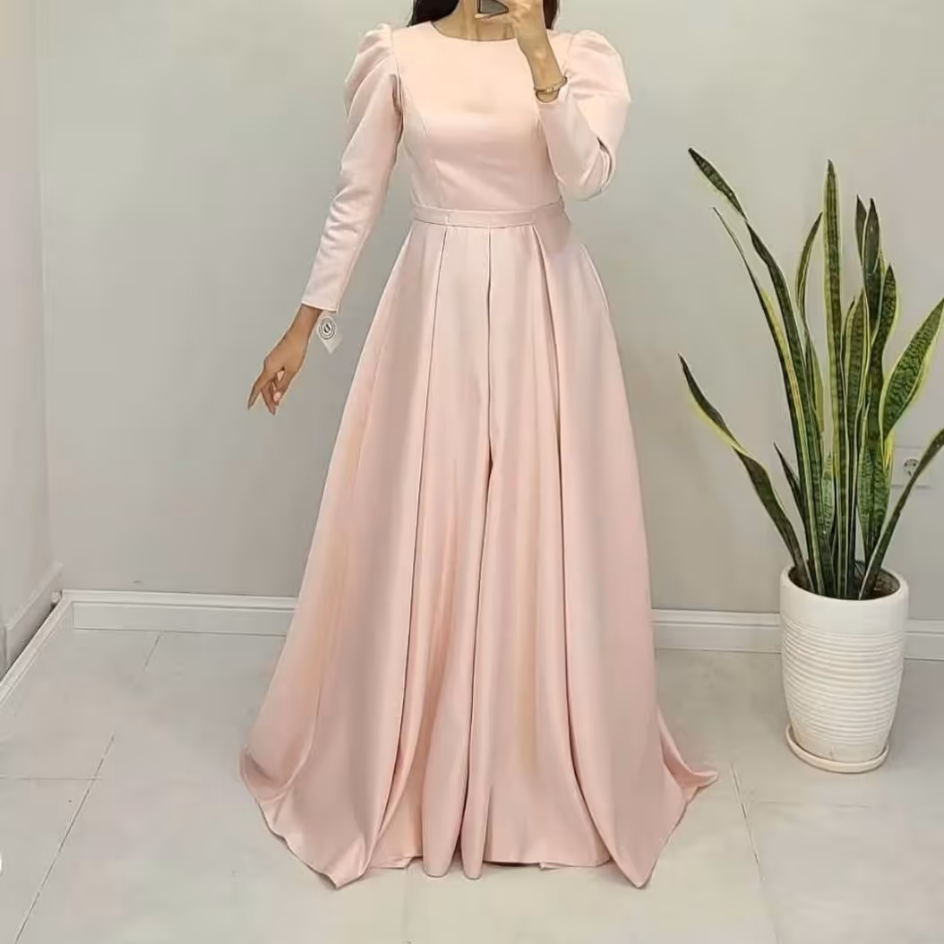 پیراهن مجلسی مزونی زنانه جنس کرپ مازراتی و کرپ اسکاچی درجه یک فاخر2