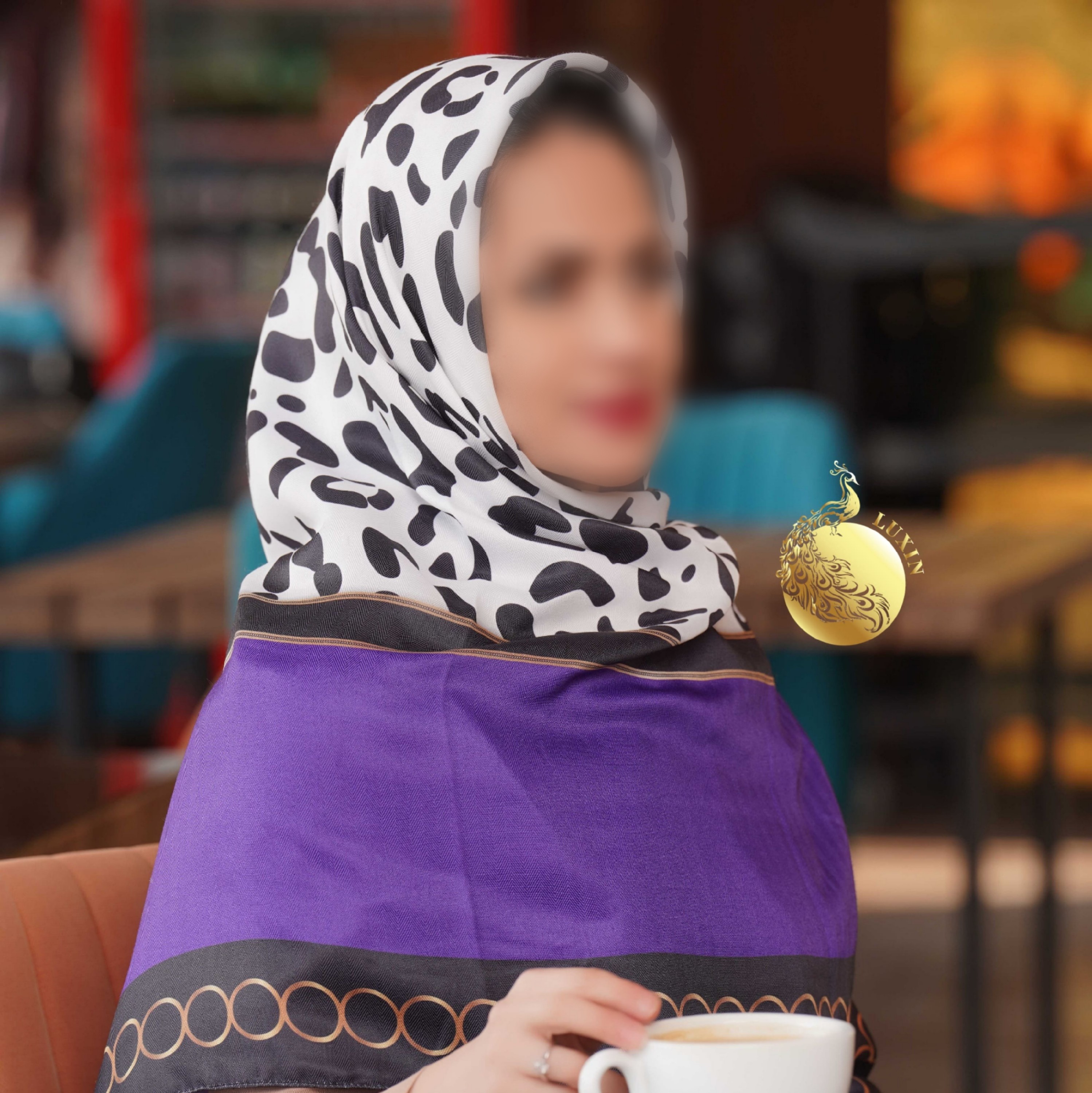 روسری نخی کشمیر پلنگی 2