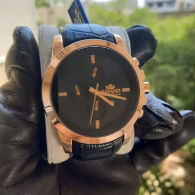 ساعت مچی ست مردانه و زنانه الگانس و رومانسون بند چرم