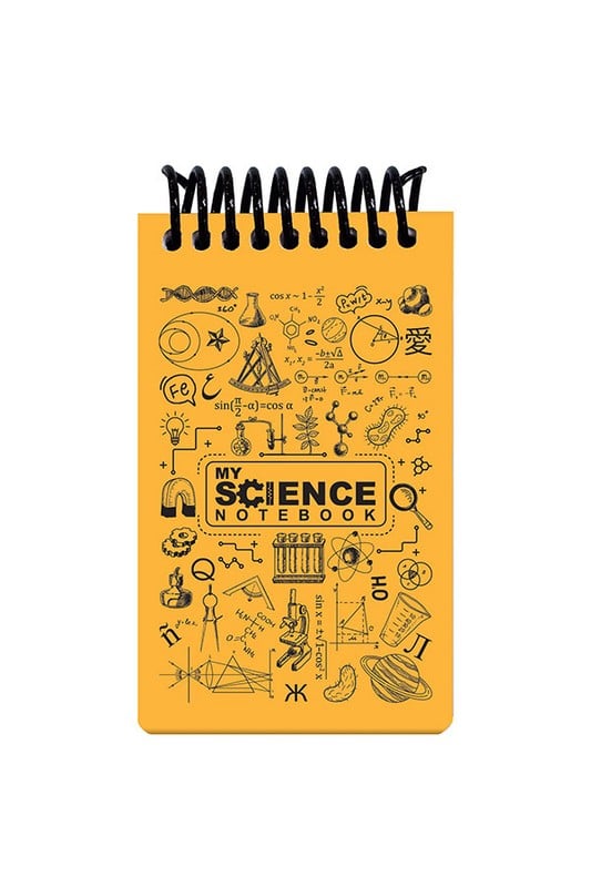 دفتر یادداشت A7 MY SCIENCE زرد جلد سخت دات نوت