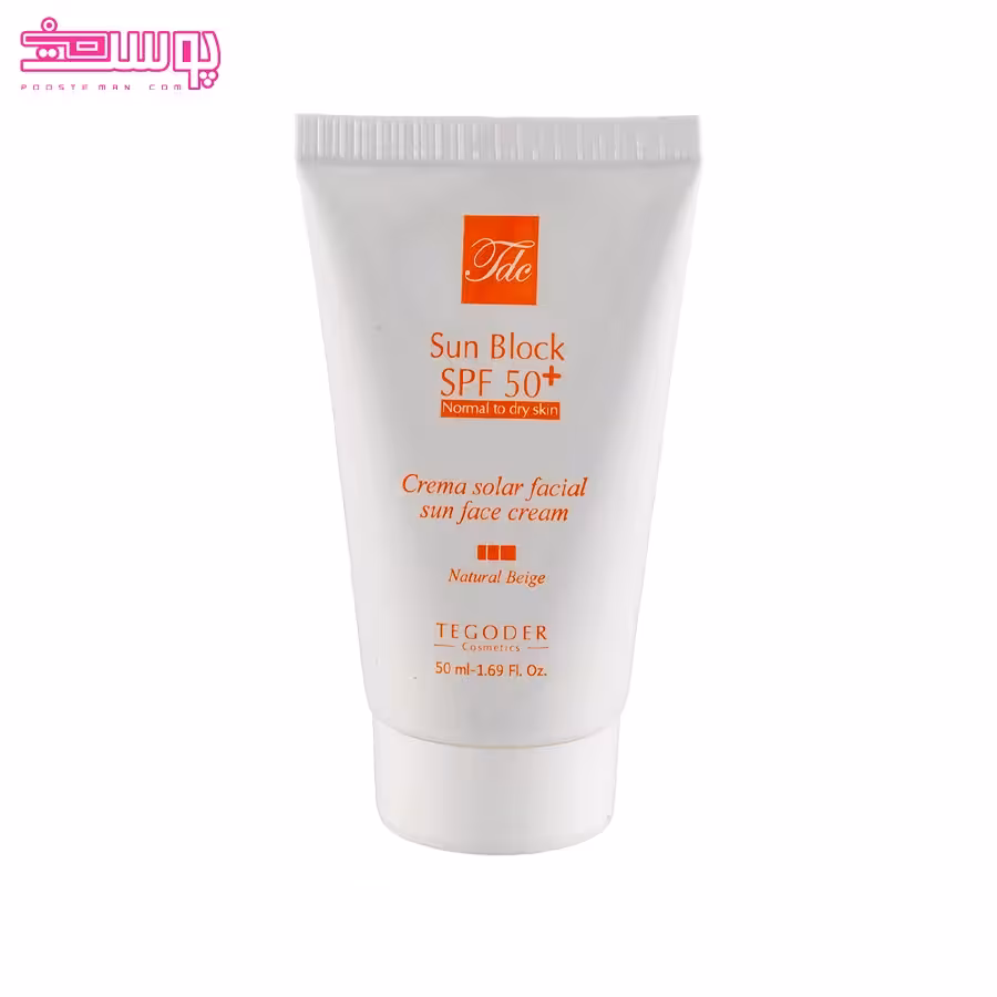 ضد آفتاب رنگی SPF50 مناسب پوست نرمال تا خشک تگودر حجم 50ml