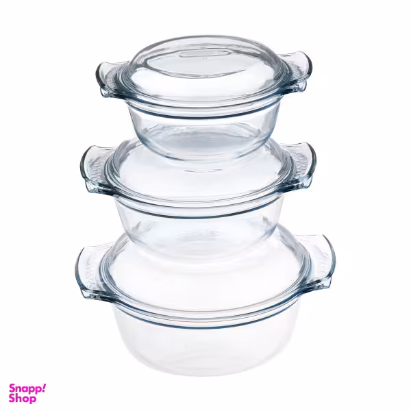 ظرف پخت پیرکس کد 005 مجموعه 3 عددی