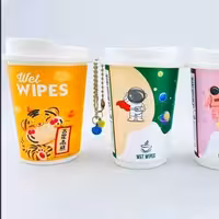 دستمال مرطوب لیوان کاپوچینو فانتزی