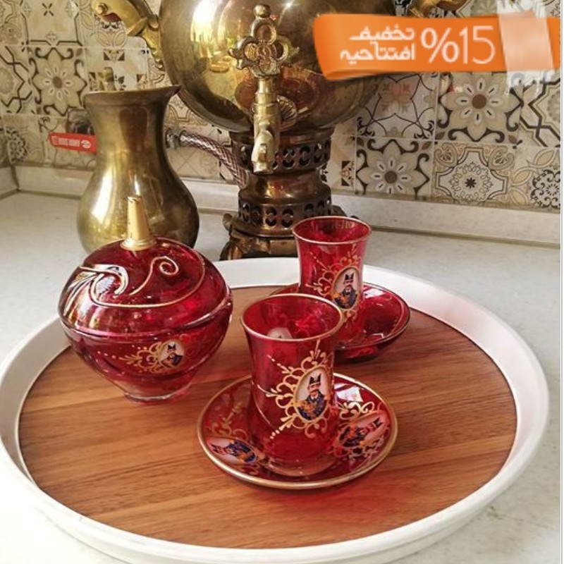 سینی طرح چوب
