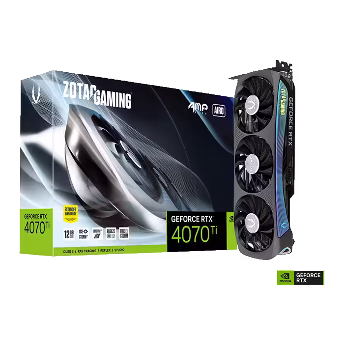قیمت و خرید کارت گرافیک زوتک مدل ZOTAC GeForce RTX 4070 Ti AMP AIRO