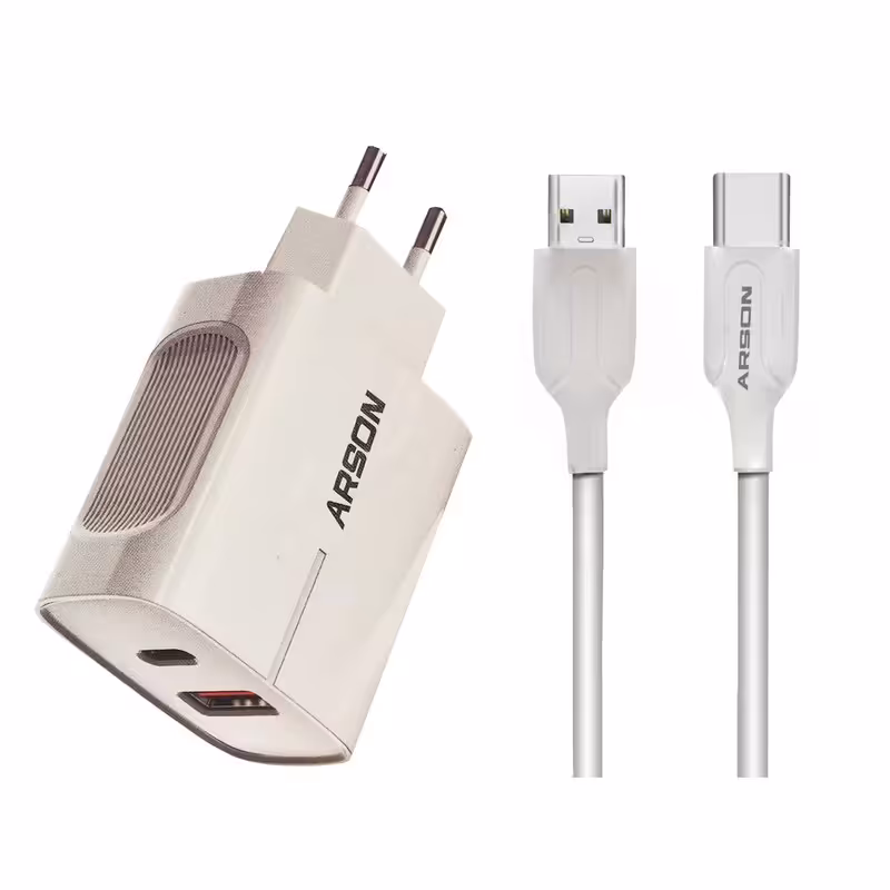 شارژر دیواری آرسون مدل AN-W03 به همراه کابل تبدیل USB -C

