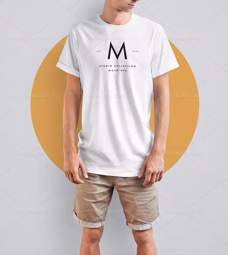 موکاپ تی شرت پسرانه | گرافیک با طعم تربچه