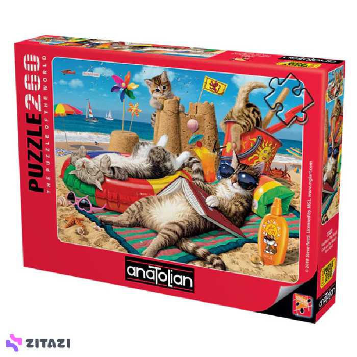 پازل 260 تکه آناتولین مدل Cats on the Beach کد 3322