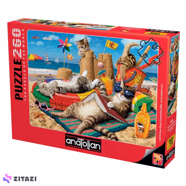 پازل 260 تکه آناتولین مدل Cats on the Beach کد 3322