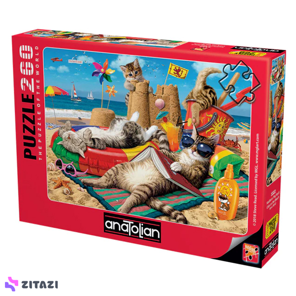 پازل 260 تکه آناتولین مدل Cats on the Beach کد 3322