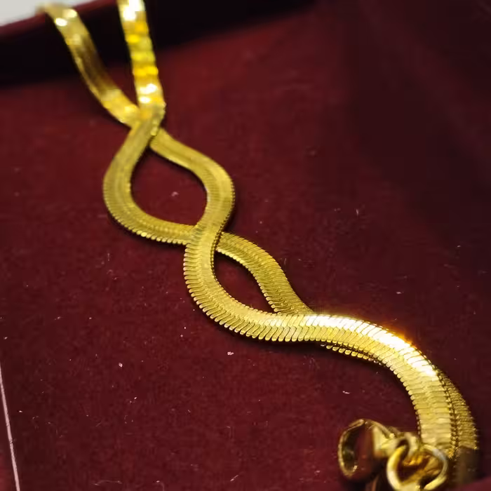 زنجیر مردانه استیل رنگ ثابت مدل ماری رنگ طلایی کد1 