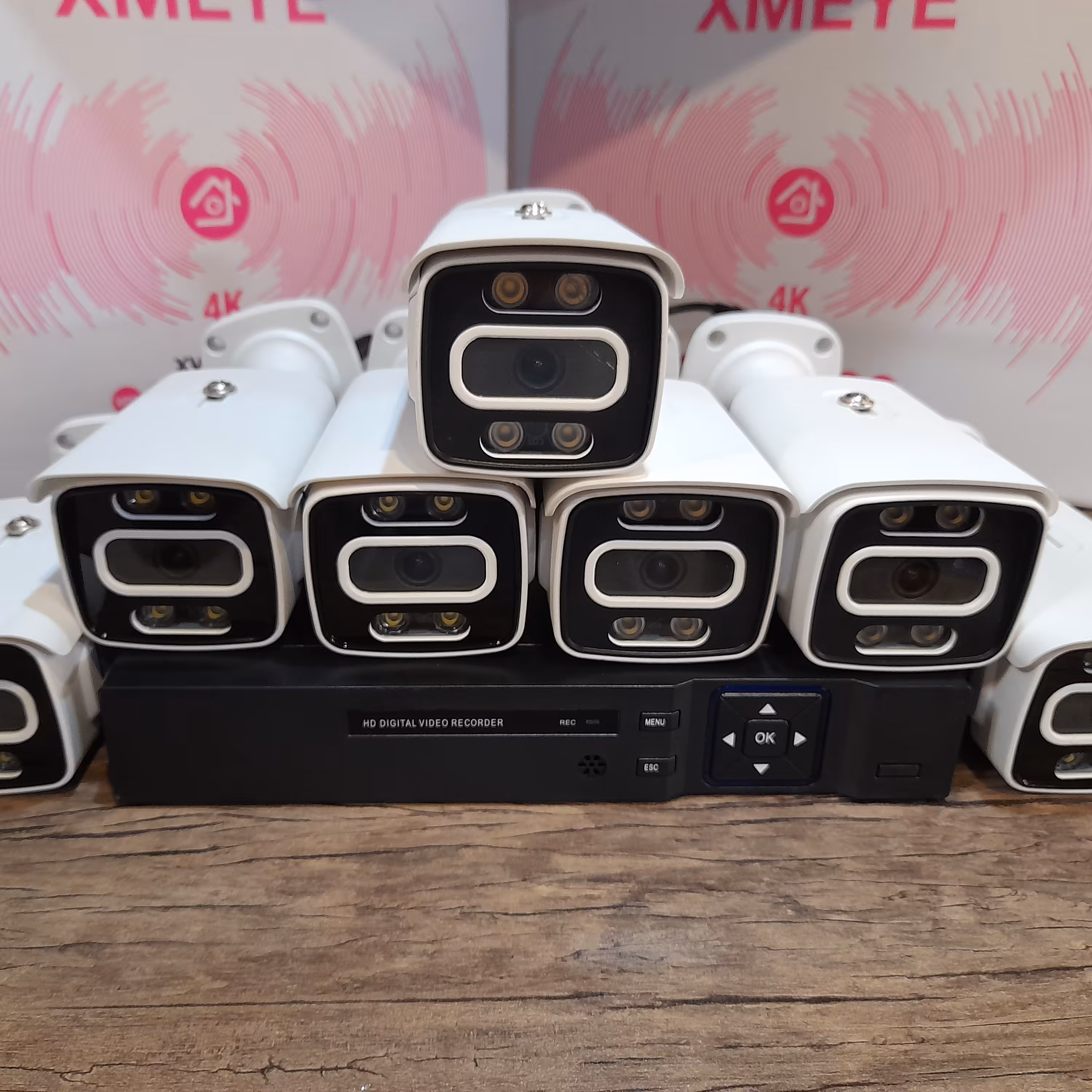 پک دوربین مداربسته 7عدد دید در شب رنگی 5مگاپیکسل monster