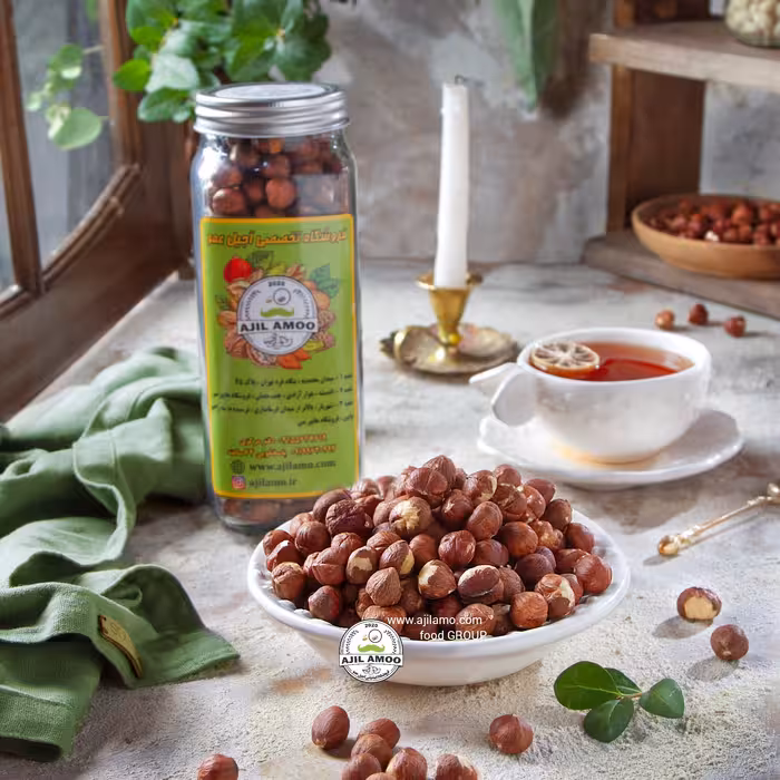 مغز فندق خام بسته‌های شیک نیم کیلویی