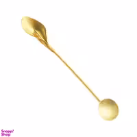 قاشق برنجی شربت خوری مدل گل شیپوری