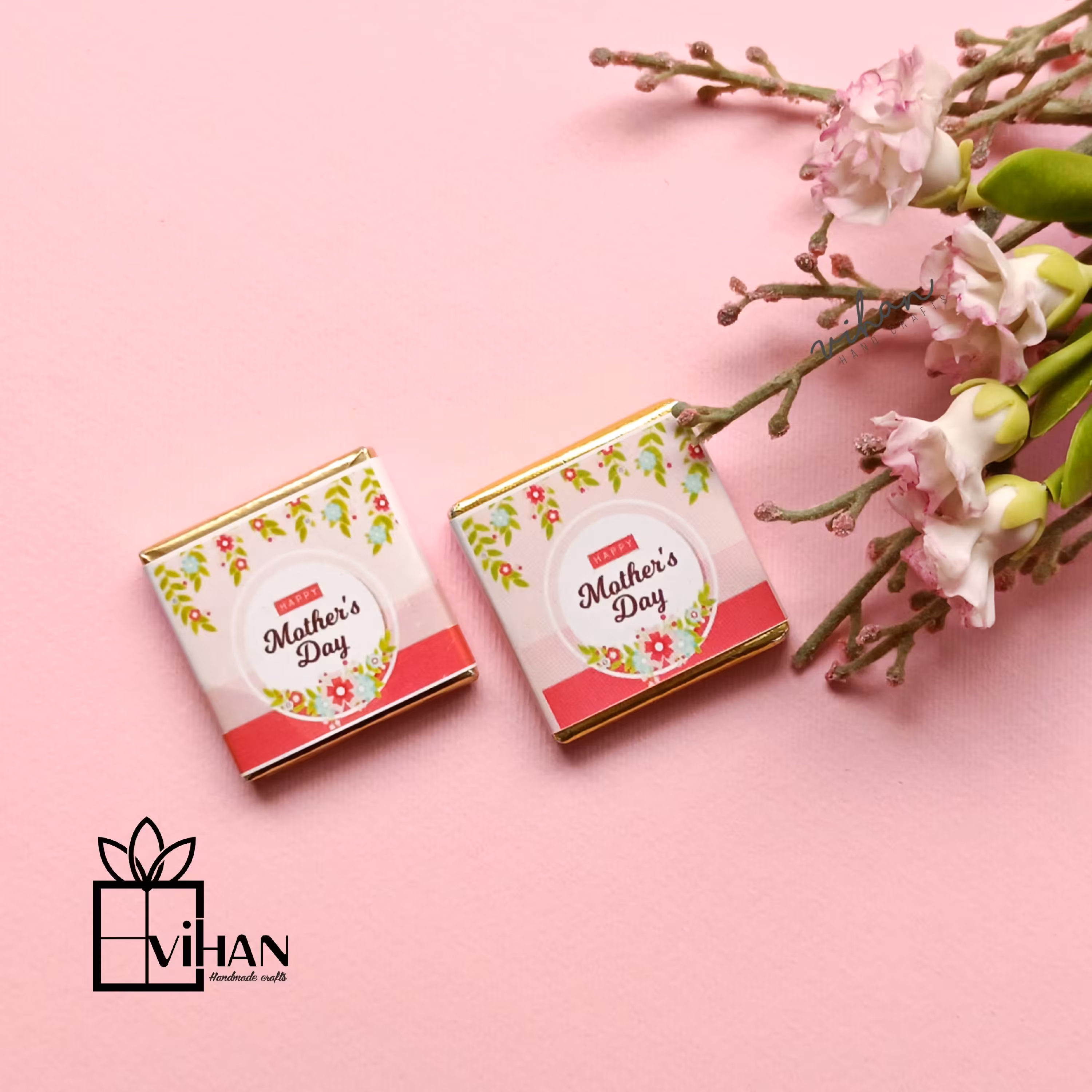 شکلات کادویی مربعی 3* 3 طرح مادرانه 15