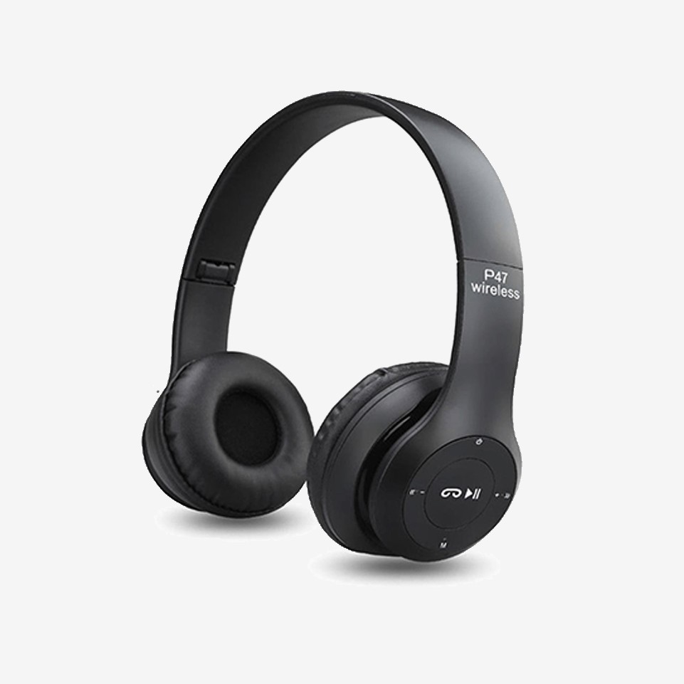 هدفون بلوتوثی P47 مموری خور  با کیفیت رنگ مشکی