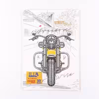 دفتر 50 برگ ایلیا طرخ موتور ته چسب