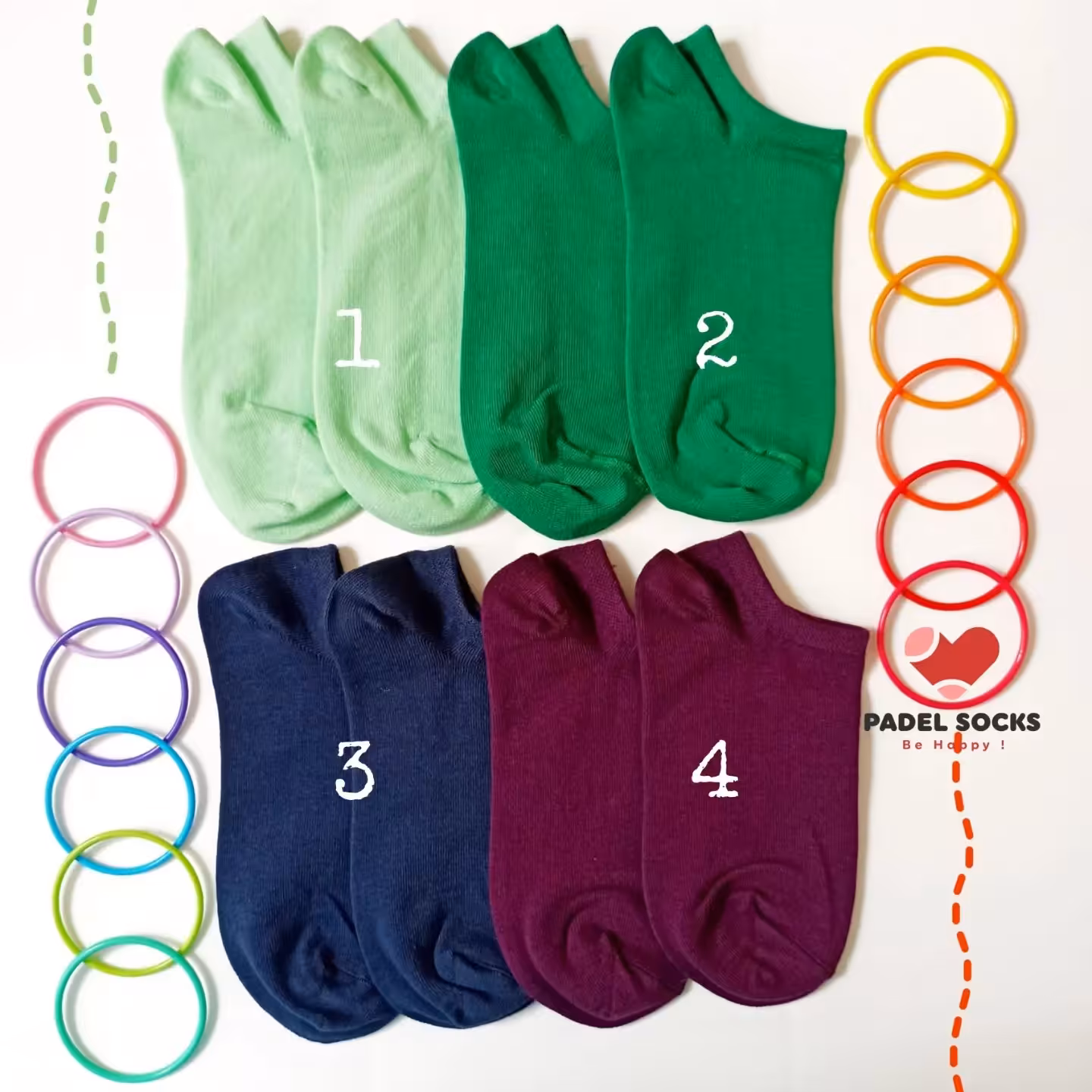 جوراب ساده تک رنگ نخ پنبه اعلا گروه سوم