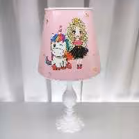 اباژور کودک طرح دختر موفرفری و اسب تک شاخ 