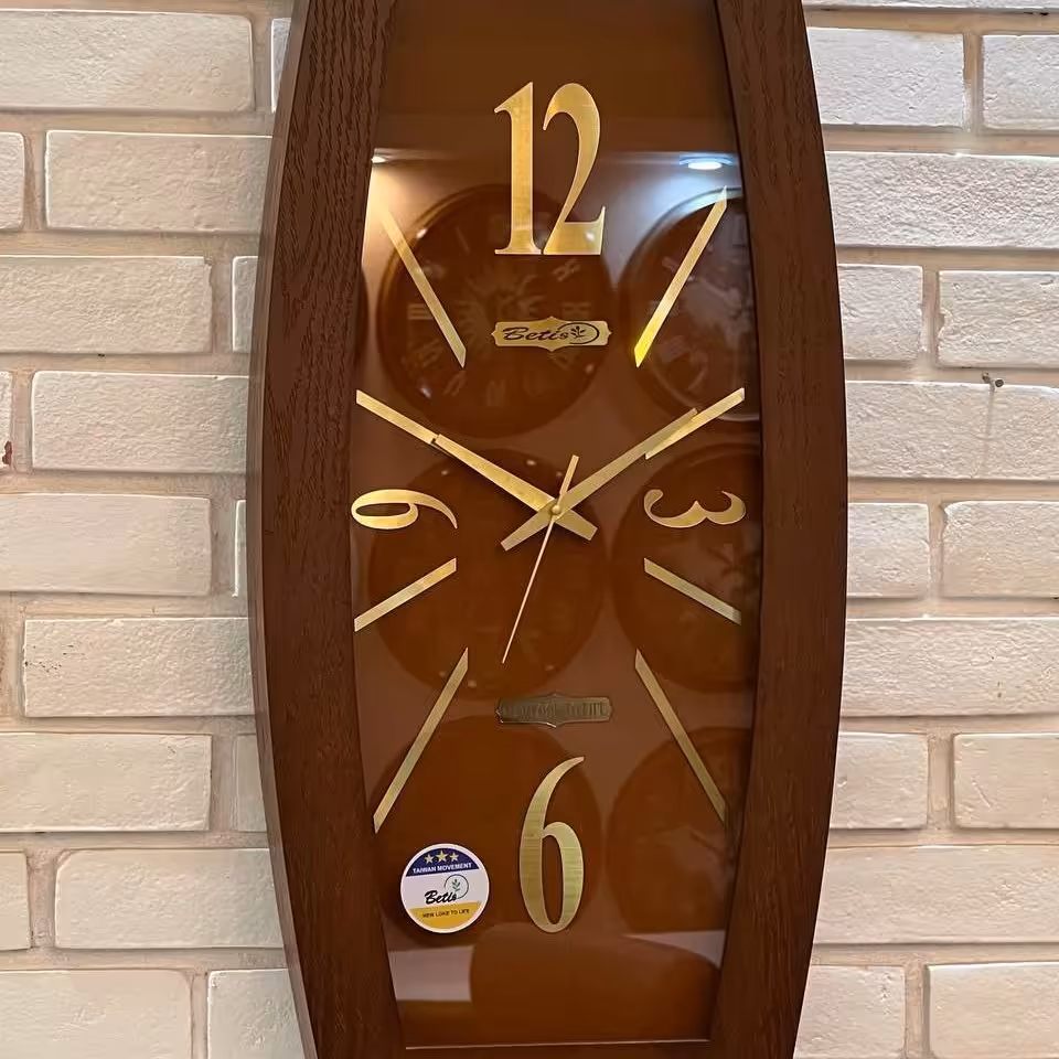 ساعت دیواری چوبی خاص (مستطیل) (تمام چوب)